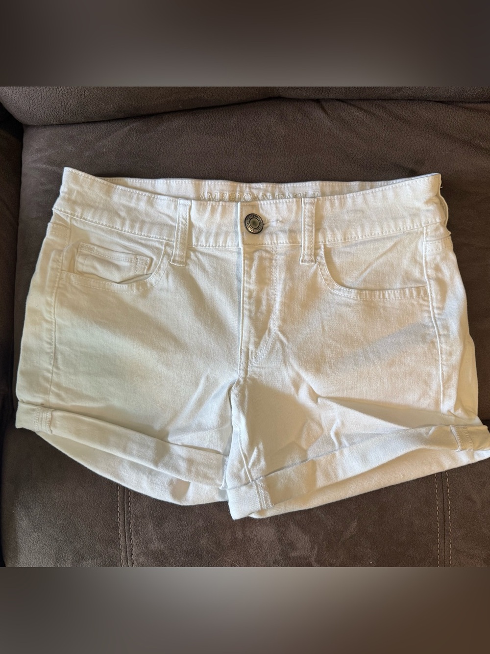 American Eagle Outfitters White Midi Shorts